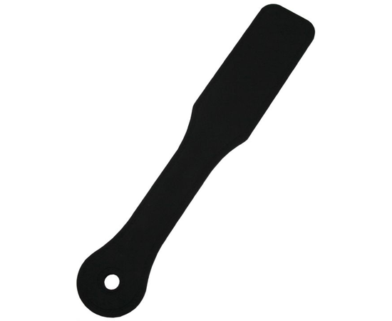 Черная гладкая силиконовая шлепалка - 33 см., фото 