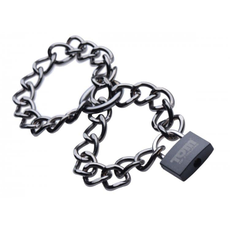 Металлические цепи-оковы с замком Locking Chain Cuffs, фото 