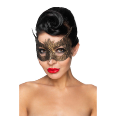 Золотистая карнавальная маска "Альхена", Цвет: золотистый, фото 