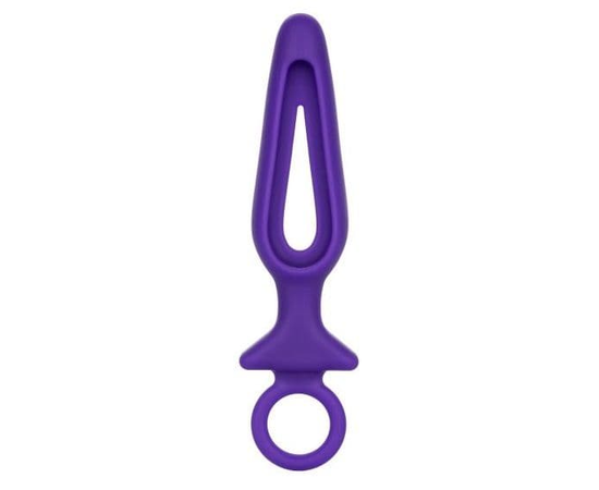 Фиолетовая силиконовая пробка с прорезью Silicone Groove Probe - 10,25 см., фото 