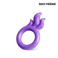 Фиолетовое эрекционное кольцо с язычками пламени, фото 
