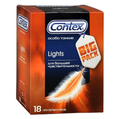 Особо тонкие презервативы Contex Lights - 18 шт., фото 