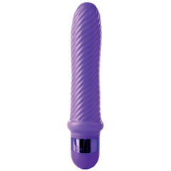 Фиолетовый ребристый вибромассажер Grape Swirl Vibe - 15,8 см., фото 