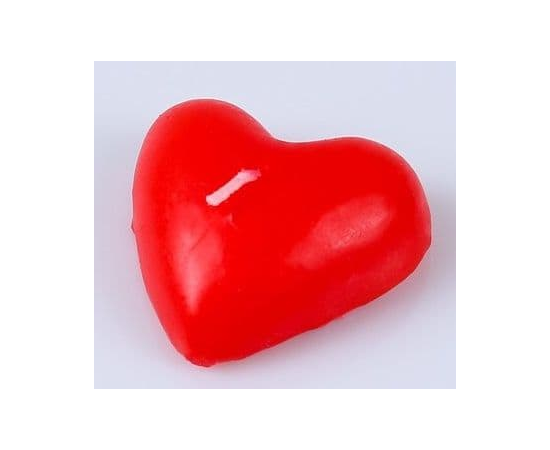 Красная свеча в форме сердца, фото 