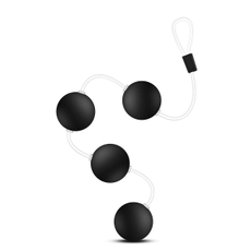 Черные анальные шарики Pleasure Balls - 38,1 см., фото 