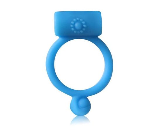 Синее силиконовое кольцо с вибрацией, фото 