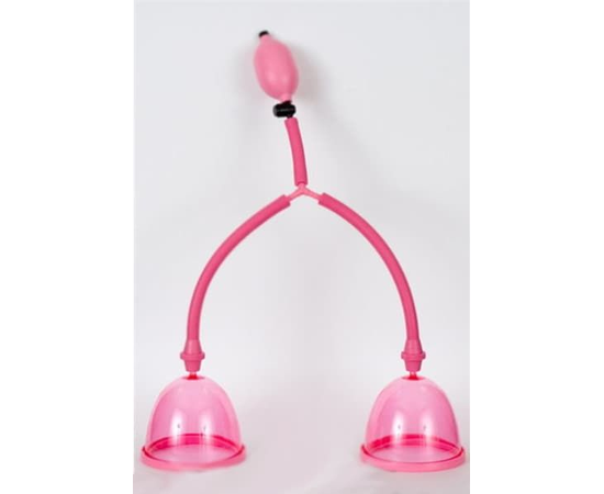 Вакуумный массажёр для груди розового цвета, Цвет: розовый, фото 