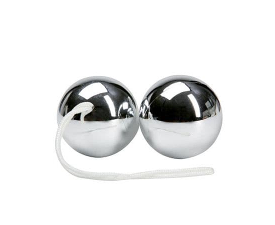 Серебристые вагинальные шарики Balls, Цвет: серебристый, фото 