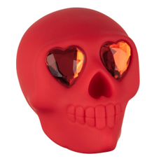 Красный вибромассажер в форме черепа Bone Head Handheld Massager, фото 
