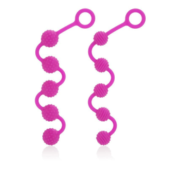 Две анальные цепочки различного рельефа Posh Silicone "O" Beads, фото 