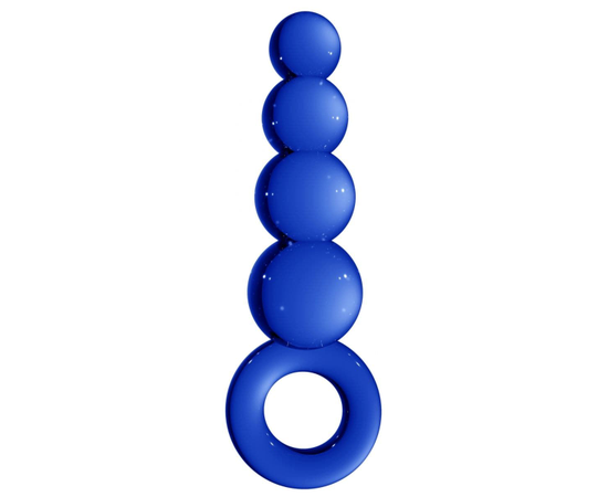 Синяя анальная пробка Chrystalino Tickler - 12 см., фото 