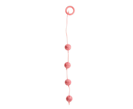 Розовые перламутровые анальные шарики большого диаметра, фото 