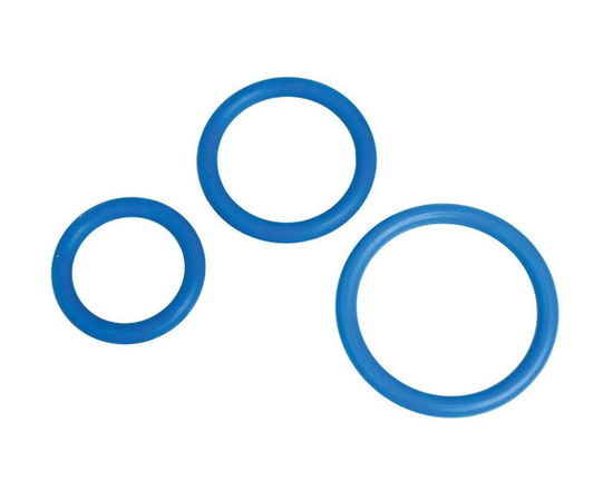 Набор из 3 синих эрекционных колец MENZSTUFF COMPLETE SET OF COCKRINGS, фото 