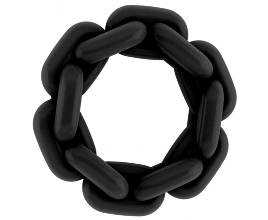 Чёрное эрекционное кольцо SONO №6, фото 