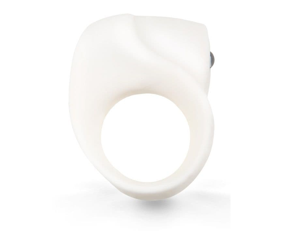Белое кольцо на член с вибрацией, фото 