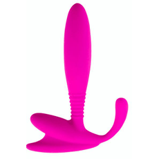 Розовый стимулятор простаты Beginner P-Spot Massager - 12 см., фото 