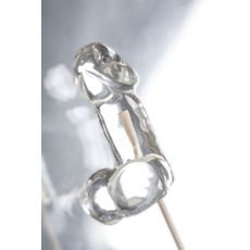 Прозрачный леденец в форме фаллоса со вкусом пина колады, фото 