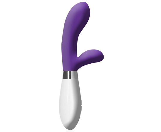 Фиолетовый вибратор-кролик Achilles - 20,5 см., фото 