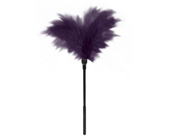 Пластиковая метелочка с фиолетовыми пёрышками Small Feather Tickler - 32 см., фото 