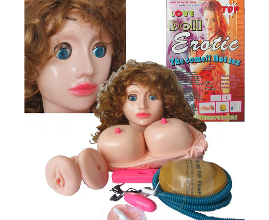 Надувная кукла с вибратором Erotic, фото 