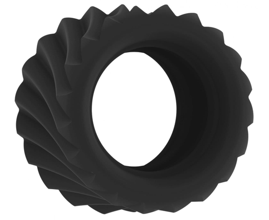 Черное эрекционное кольцо SONO №40, фото 