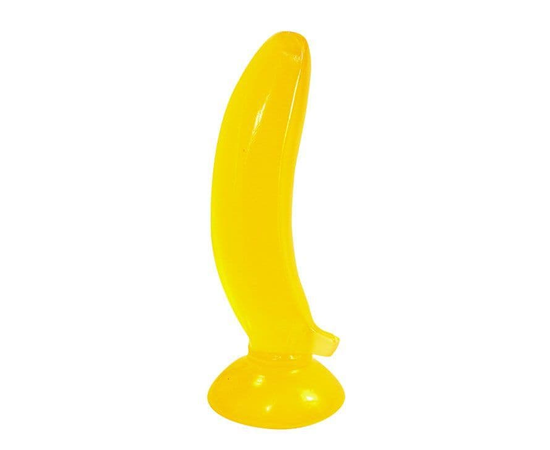Фаллоимитатор на присоске Banana желтого цвета - 17,5 см., Цвет: желтый, фото 