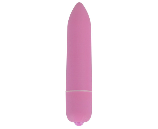 Розовая удлинённая вибропуля Power Bullet Pink - 8,3 см., фото 