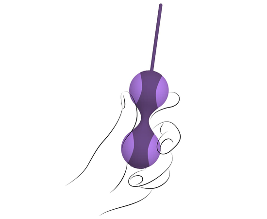 Фиолетовые вагинальные шарики дуэт STELLA II со сменным грузом, Цвет: фиолетовый, фото 