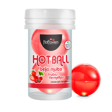 Лубрикант на масляной основе HotFlowers Hot Ball Beija Muito, Объем: 2 шарика по 3 гр., Аромат: Ягода, фото 