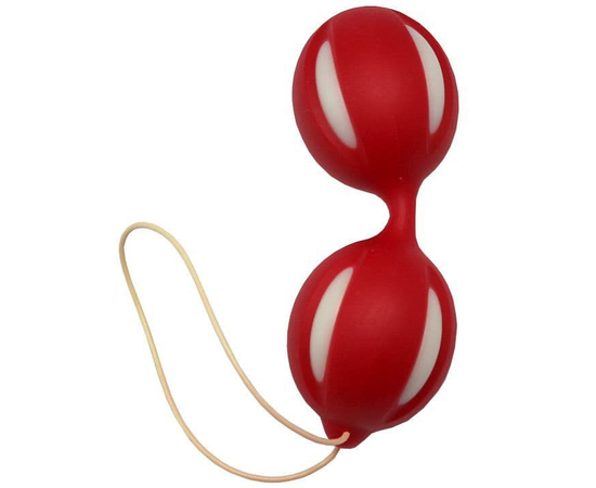 Красные вагинальные шарики с петлей, Цвет: красный, фото 