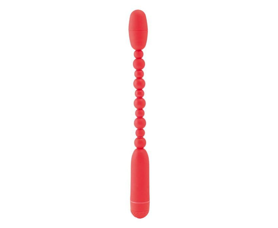 Красный анальный вибратор-палочка - 19 см., фото 