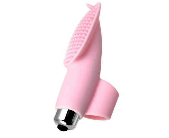 Нежно-розовая вибронасадка на палец JOS TWITY - 10,2 см., Цвет: нежно-розовый, фото 