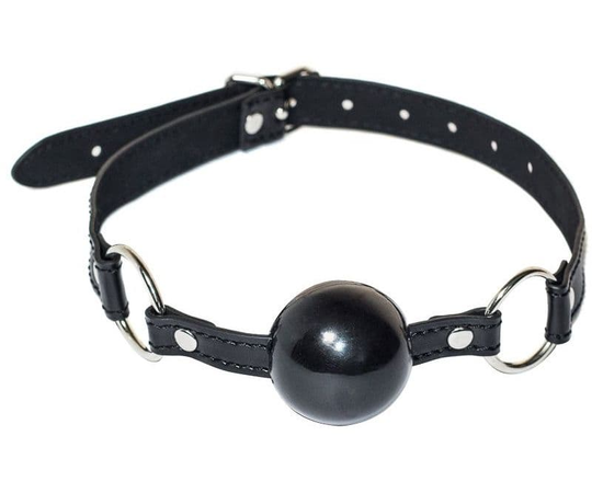 Черный гладкий кляп-шарик Crave, фото 