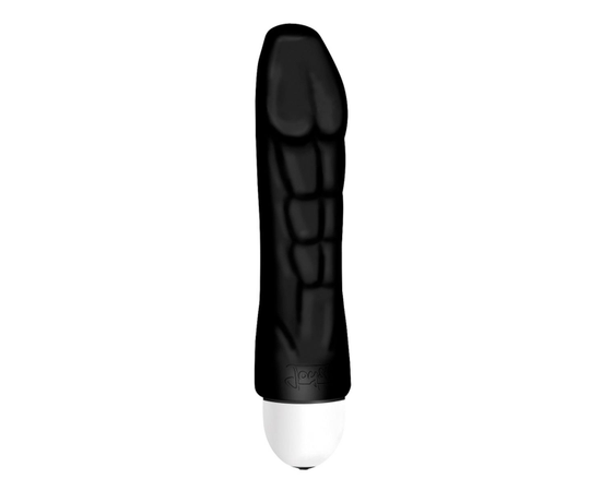 Чёрный вибратор Joystick The Body Comfort - 17 см., фото 