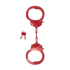 Стальные наручники Le Frivole, Цвет: красный, фото 