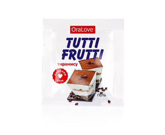Пробник гель-смазки Tutti-frutti со вкусом тирамису - 4 гр., фото 