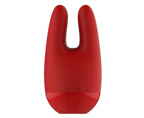 Красный клиторальный стимулятор HEBE - 10,6 см., фото 