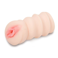 Телесный реалистичный рельефный мастурбатор-вагина, фото 