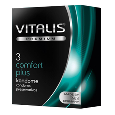 Контурные презервативы VITALIS PREMIUM comfort plus - 3 шт., Объем: 3 шт., Цвет: прозрачный, фото 