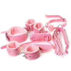 Набор розового цвета для ролевых игр в стиле БДСМ Nasty Girl, фото 