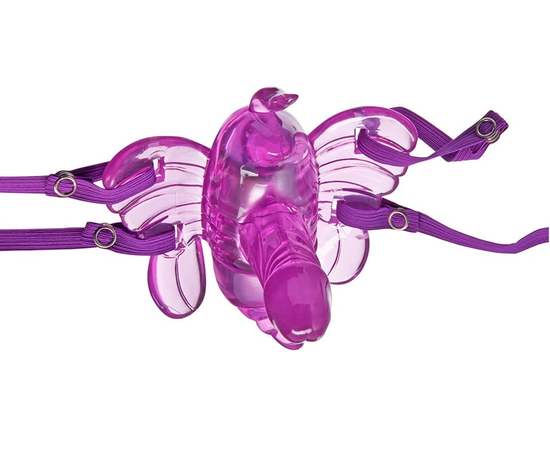 Фиолетовая вибробабочка HONEYDEW BUTTERFLY REMOTE с пультом ДУ, фото 