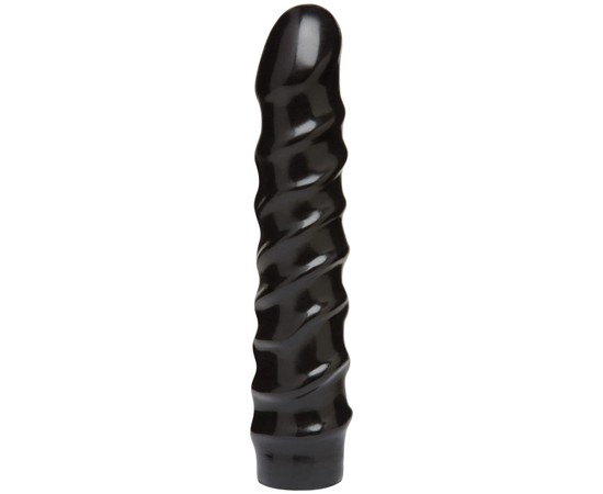 Реалистичная насадка для страпона - 20,3 см., Цвет: черный, фото 