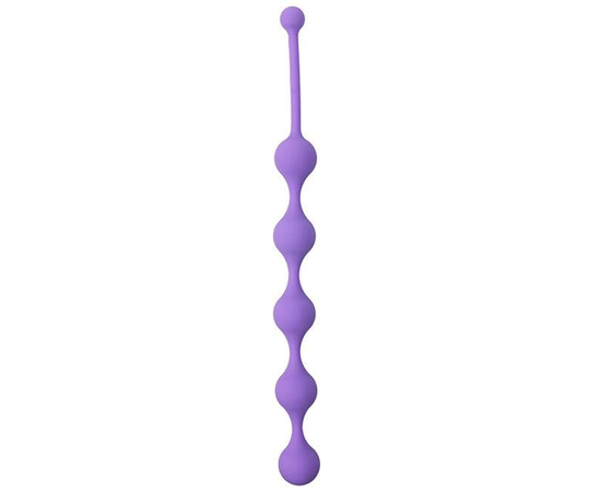 Фиолетовая анальная цепочка SEE YOU FIVE BEADS ANAL - 28,1 см., фото 