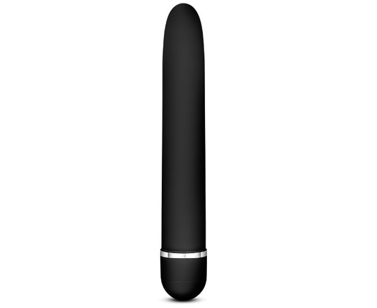 Черный классический вибратор Luxuriate - 17,8 см., фото 
