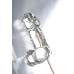 Прозрачный леденец в форме фаллоса со вкусом пина колады, фото 