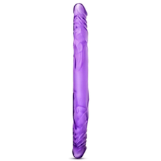 Фиолетовый двусторонний фаллоимитатор 14 Inch Double Dildo - 35 см., фото 