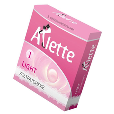 Ультратонкие презервативы Arlette Light - 3 шт., фото 