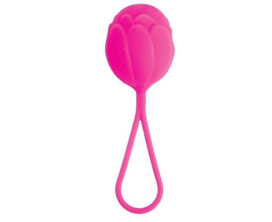 Розовый вагинальный шарик с петелькой для извлечения, Цвет: розовый, фото 
