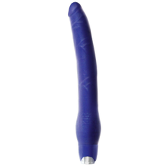 Длинный синий вибратор Monster Meat Long Vibe - 30,5 см., фото 