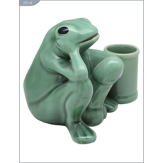 Сувенир -  Лягушка со стопкой, Цвет: зеленый, фото 